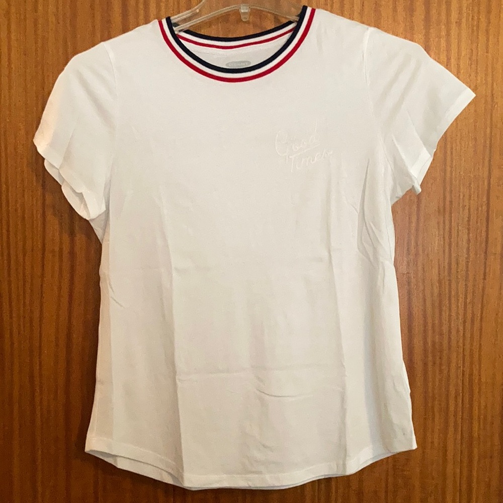 Old Navy "Let The Good Times Roll" Ringer Tee NWOT